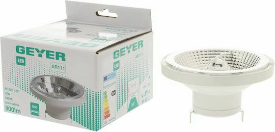 Geyer LED Bulb 12W for Socket G53 and Shape AR111 Natural White 900lm