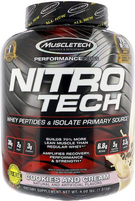 MuscleTech Performance Series Nitrotech Πρωτεΐνη Ορού Γάλακτος με Γεύση Cookies & Cream 1.8kg