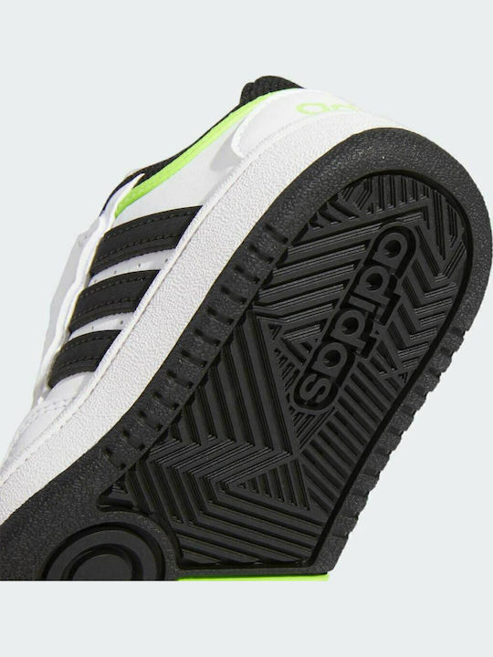Hoops Hoops 3.0 CF Kids Sports Shoes Basketball with Hoop & Loop Closure Cloud White / Core Black / Solar Green