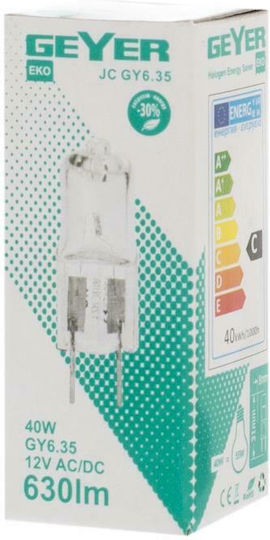 Geyer Λάμπα Αλογόνου για Ντουί GY6.35 με Ισχύ 40W 12V