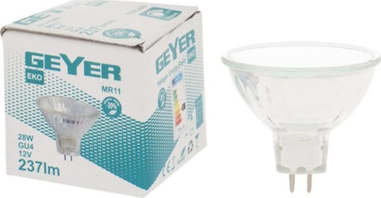 Geyer Λάμπα Αλογόνου για Ντουί GU4 με Ισχύ 28W 12V