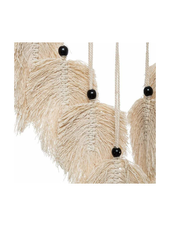 Atmosphera Macrame Hanging Wall Decor Safari Beige Made of Fabric 45x1.5x68cm