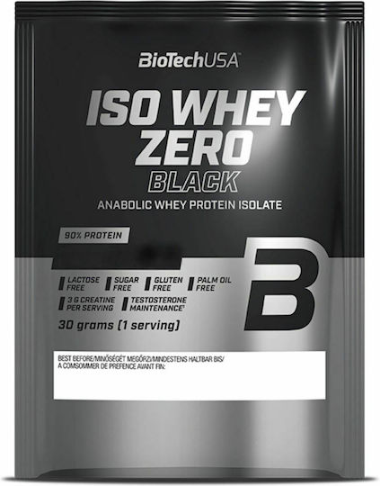 Biotech USA Iso Whey Zero Black Whey Protein with Creatine Gluten Free with Vanilla Taste 30gr