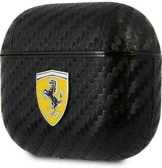 Ferrari Carbon Hülle Kunststoff in Schwarz Farbe für Apple AirPods 3
