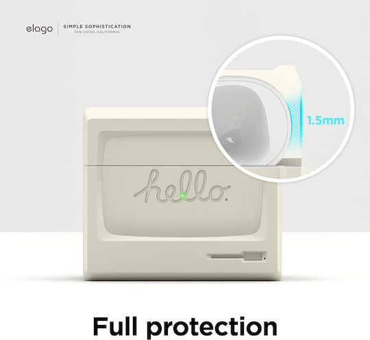 Elago AW3 Hülle Silikon Classic White für Apple AirPods 3