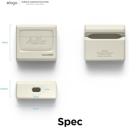 Elago AW3 Hülle Silikon Classic White für Apple AirPods 3