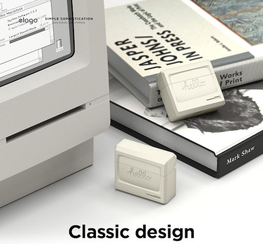 Elago AW3 Hülle Silikon Classic White für Apple AirPods 3