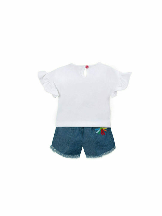 Agatha Ruiz De La Prada Kids Set with Shorts Summer 2pcs White