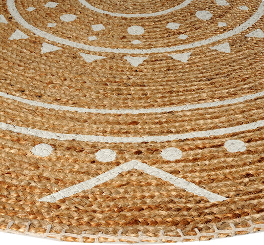 Tzikas Carpets 60735-061 Χειροποίητο Καλοκαιρινό Ψάθινο Φ150cm Pop