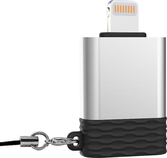 XO NB-186 Lightning Male to USB-A Female Converter Silver 1 Piece