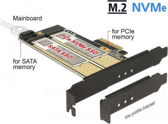 DeLock Κарта PCIe в 2 порта M.2
