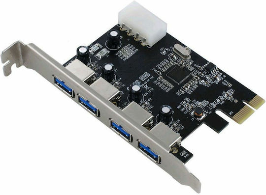 Powertech Карта PCIe с 4 порта Ethernet USB 3.0