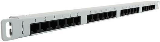 Lanberg Patch Panel για Rack 1U 19" 24 Θυρών cat6 Γκρι