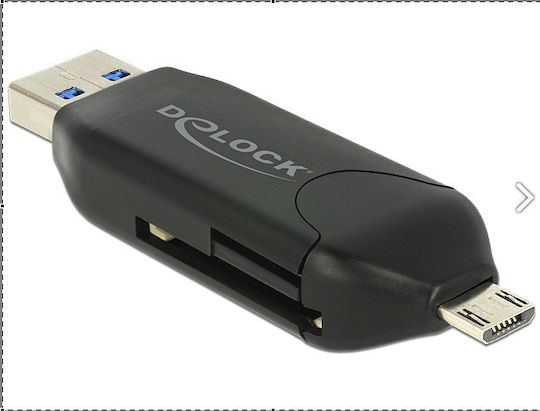 DeLock Card Reader micro USB / USB 2.0 για SD/MemoryStick