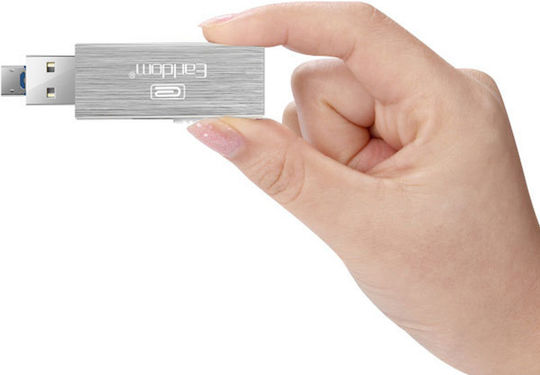Earldom ET-OT24 Card Reader micro USB Type-C για microSD Ασημί