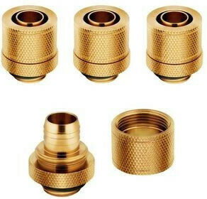 Corsair Hydro X Series XF Compression 10/13mm (3/8” / 1/2”) ID/OD Fitting Four Pack Фитинги Златист
