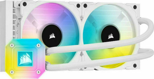 Corsair iCUE H150i Elite Capellix 120mm Triple Fan CPU Water Cooler with RGB Lighting for AM4/AM5/1200/115x Socket White