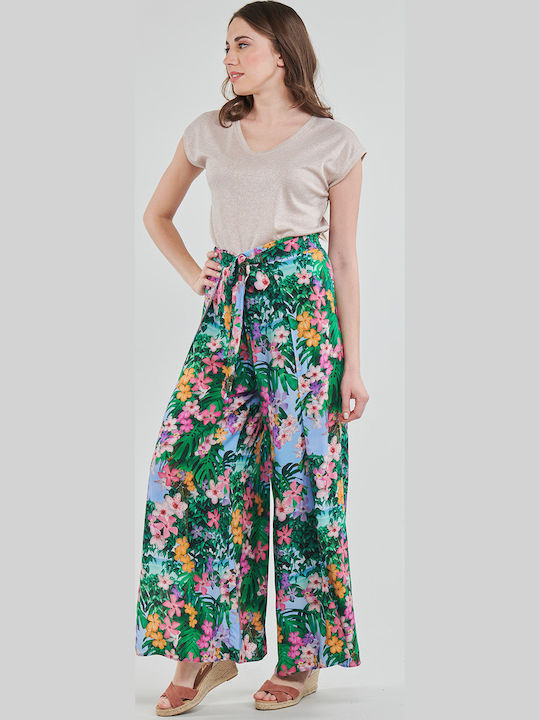 Laurel Γυναικεία Ψηλόμεση Παντελόνα με Λάστιχο Floral