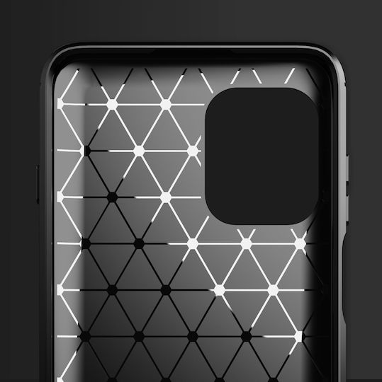 Hurtel Carbon Back Cover Σιλικόνης Μαύρο (Moto G100 / Edge S)