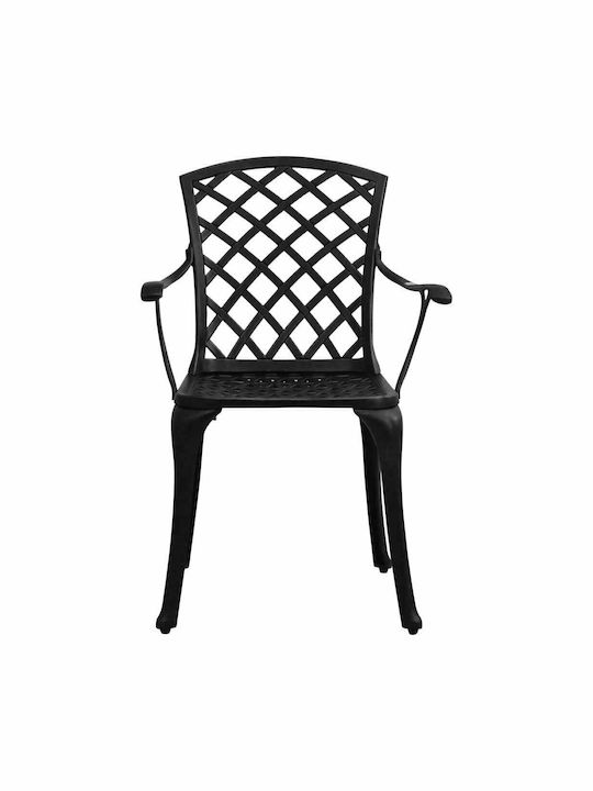 Garten- und Outdoor-Möbelsets 3 Stück Schwarz mit Sonnenschirmhalter