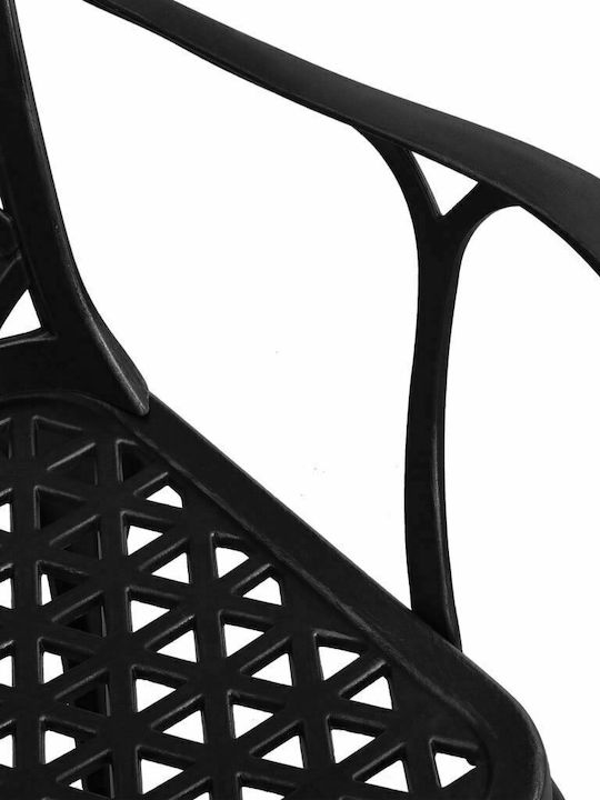 Garten- und Outdoor-Möbelsets 3 Stück Schwarz mit Sonnenschirmhalter