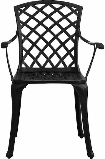 Garten- und Outdoor-Möbelsets 3 Stück Schwarz mit Sonnenschirmhalter