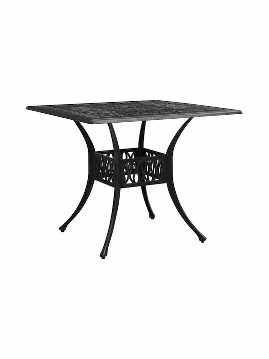Garden & Outdoor Furniture Sets Dining Room Set 3 Pieces Black with Umbrella Holder