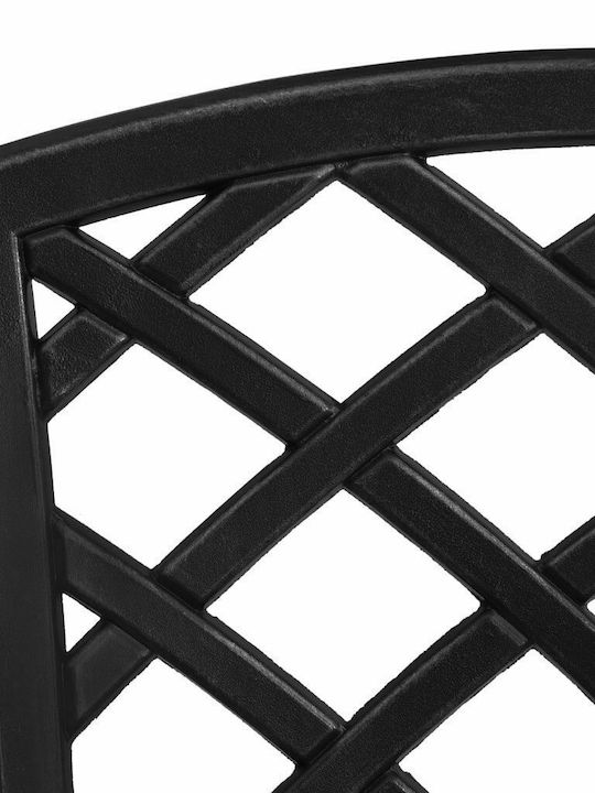 Dining Room Set for Small Outdoor Spaces 3 Pieces Black with Umbrella Holder