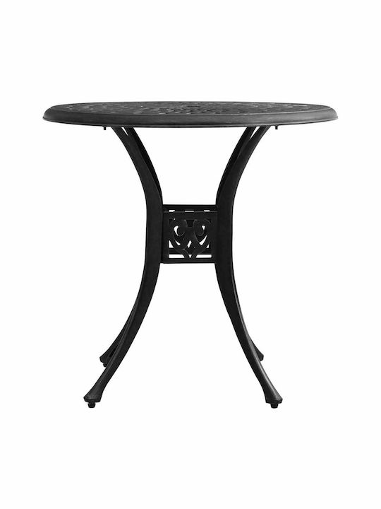 Dining Room Set for Small Outdoor Spaces 3 Pieces Black with Umbrella Holder
