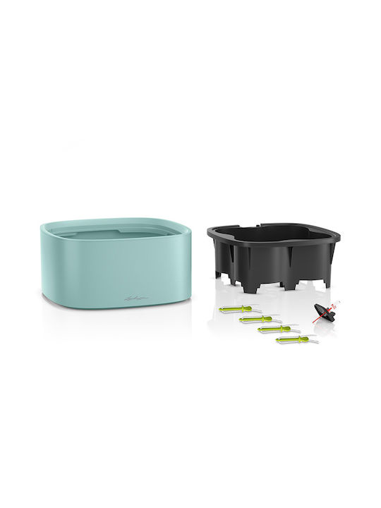 Lechuza Pila Stick Self-watering Planter Box Plastic Light Grey 35x35x16.6cm.