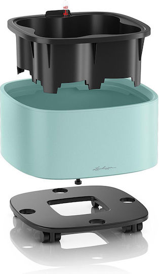 Lechuza Pila Stick Self-watering Pot Plastic Petrol Blue 35x35x16.6cm.