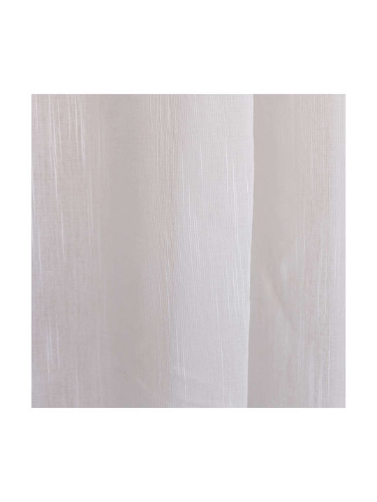 Decocraft Rain White Curtain Pencil Pleat 140x290cm
