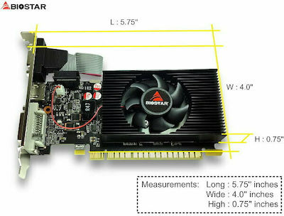 Biostar GeForce GT 710 2ГБ GDDR3 Графична карта