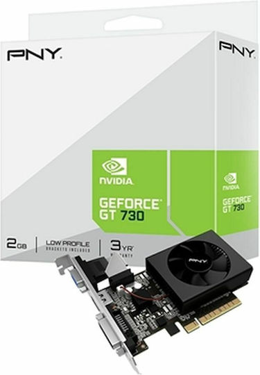 PNY GeForce GT 730 2GB GDDR3 Κάρτα Γραφικών