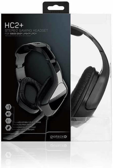 Gioteck HC2 Plus Over Ear Gaming Headset με σύνδεση 3.5mm Black/Blue