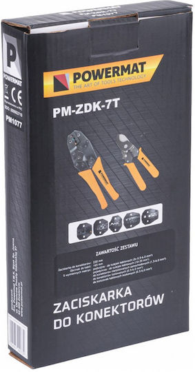 Powermat Zangensatz Abisolier- und Crimpzange und Kabelschneider-Set mit Zubehör 7Stück