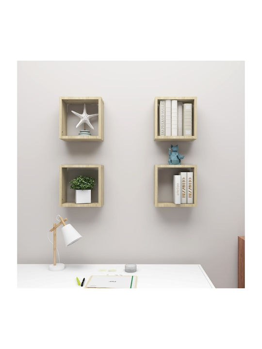 Wall Shelves Sonoma 4 Pieces 30x15x30cm