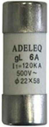 Adeleq Safety Cylindrical Porcelain Fast-Bow 22x58mm 6A (88-2006) 1pcs