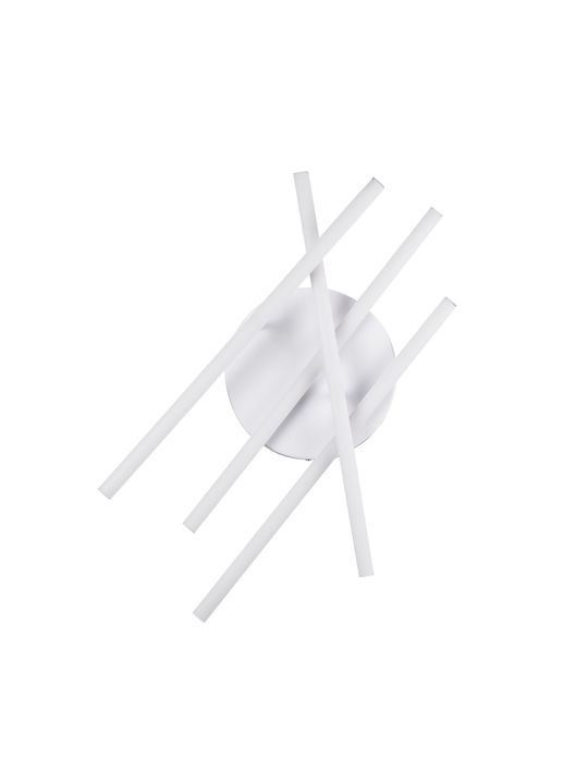 GloboStar Draco Ceiling Mount Light 60cm White with Integrated LED and Remote Control