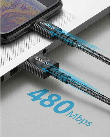 Anker Powerline Select + Braided USB-A to Lightning Cable Black 0.9m (A8012H12)