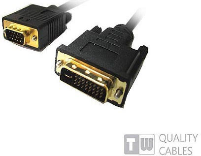 TrustWire Kabel DVI-I-Stecker - VGA-Stecker 5m Schwarz (16057)