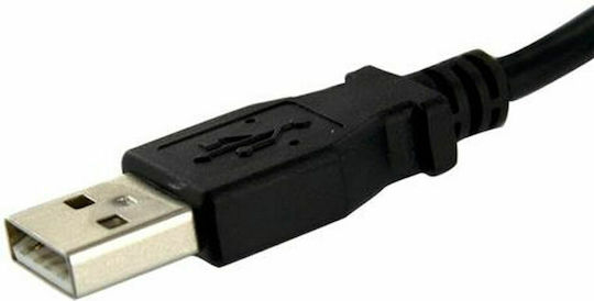 StarTech USB 2.0 Panel Mount USB-A male - USB-A male Μαύρο 0.3m (USBPNLAFAM1)