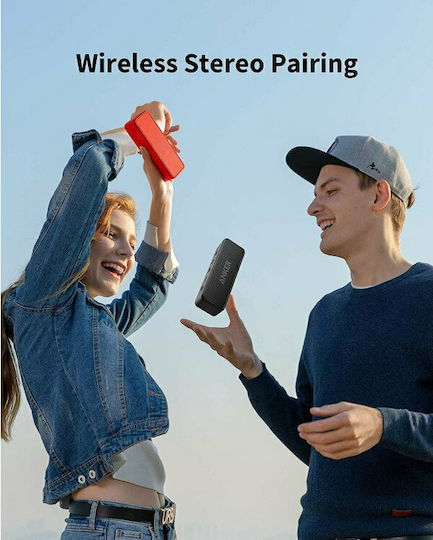 Anker 2 Upgraded Version Αδιάβροχο Ηχείο Bluetooth 12W με Διάρκεια Μπαταρίας έως 24 ώρες Μαύρο