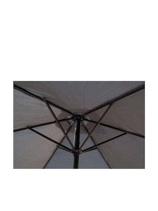 Round Metal Parasol Anthracite Φ2.7m