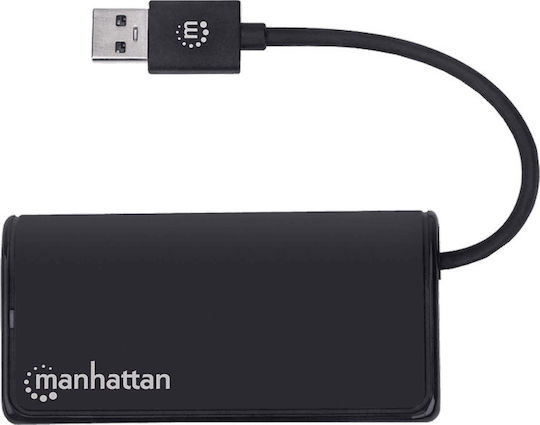 Manhattan IUSB3-HUB4M USB 3.2 Hub with 4 Ports with USB-A Connection