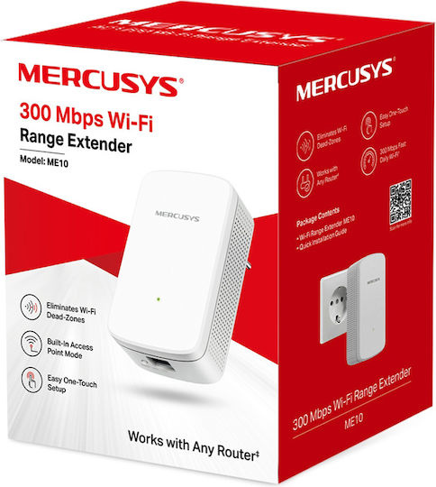 Mercusys ME10 v1 WiFi Extender Single Band (2.4GHz) 300Mbps
