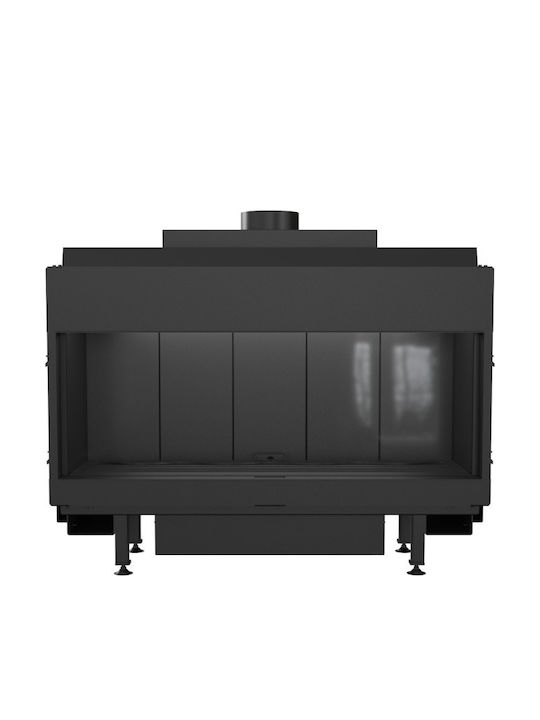 Kratki Kaminofen Gas 9kW Gerade mit fester Tür