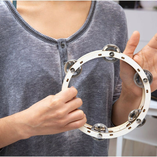 Kikkerland Дървена Конструктивна Игра DIY Tambourine