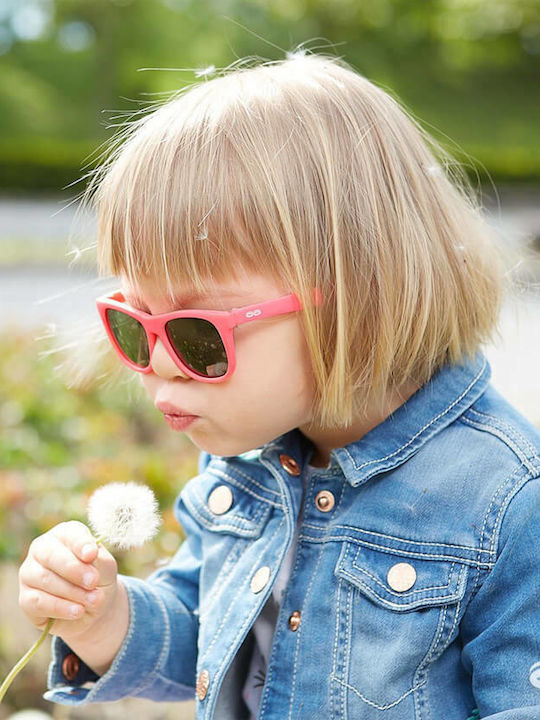 iTooTi Square Kids Sunglasses with Mirror Lens Pink for 3-6 Years