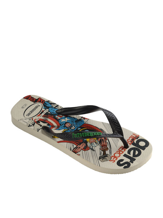 Top Marvel Classics Men's Flip Flops Beige
